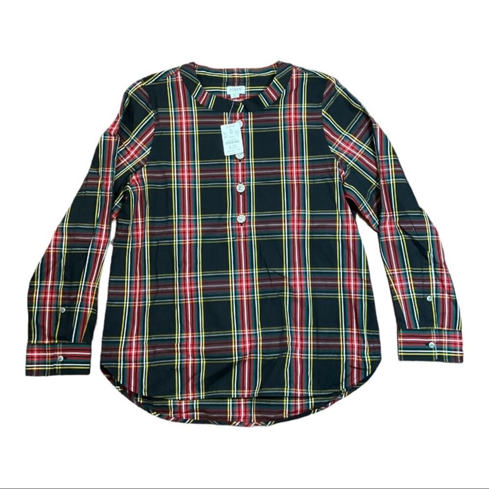 J. Crew Multicolor Plaid Button-Up Shirt